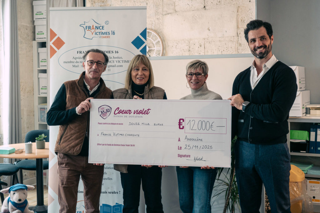Fonds de dotation – Remise d&rsquo;un chèque à France Victimes